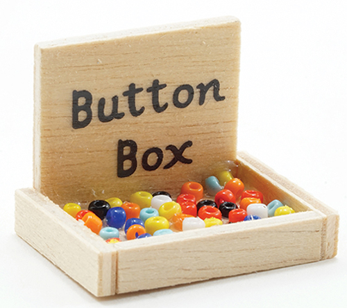 Dollhouse Miniature Button Box